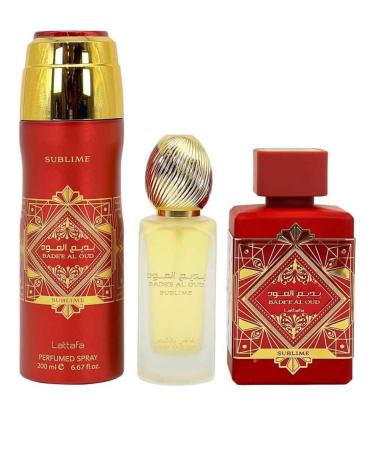 BADEE AL OUD SUBLIME 3 PCS GIFT SET WITH 100ML EDP + 200ML DEO + 50ML HAIRMIST