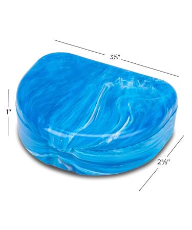 Marble Retainer Cases with Labels (3 Pack) - Blue - Buy Online on GoSupps.com