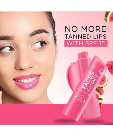 Color Lip Balm - Watermelon 02 | Pink Tint 12HR Moisture SPF 15 Hydrating Shea Butter & Vitamin C & E | 4.5g for Dry Chapped Lips - Buy Online on GoSupps.com