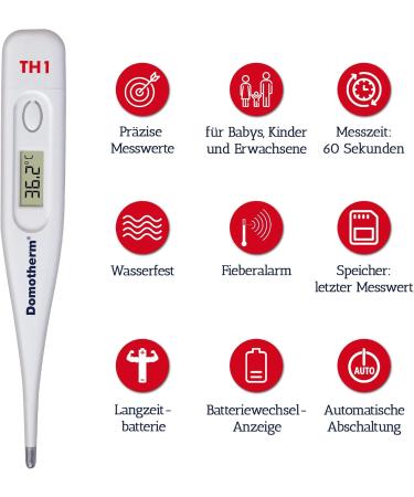 Domotherm TH1 Classic Fever Thermometer - Trusted Worldwide for Accurate Temperature Measurement - Buy Online on GoSupps.com
