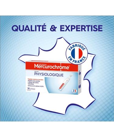 MERCUROCHROME - Physiological Serum - Nasal and Ocular Hygiene - For the whole family - 0.98% Sodium Chloride - 30 units - Buy Online on GoSupps.com