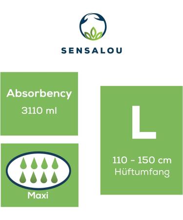 Sensalou Incontinence Pants for Adults - Size L (88 pcs) | Premium Diapers for Men & Women - Comfortable & Discreet - Buy Online on GoSupps.com