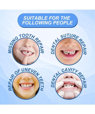 Temporary Tooth Repair & Moldable Dentures | Thermal Adhesive Beads for Missing Teeth - Provisional Fake Tooth Veneer (2 Pieces) - Buy Online on GoSupps.com