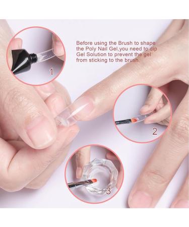 Mobray Poly Nail Gel Kit - 6 Color Extension Set with Nail Forms and Slip Solution - Professional Nail Art Starter Gifts for Women - Buy Online on GoSupps.com