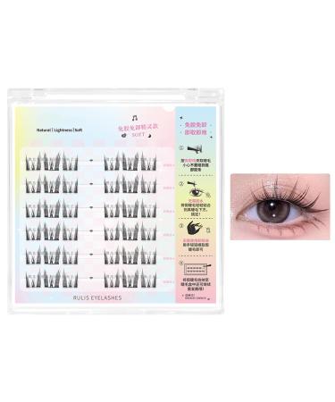 Frifer Glue Lashes Press On Lashes - Glueless Lashes Press and Go | DIY Eyelash Extensions Kit Long-Lasting Natural DIY Lash Extensions for 3D Natural Eye Makeup Nature