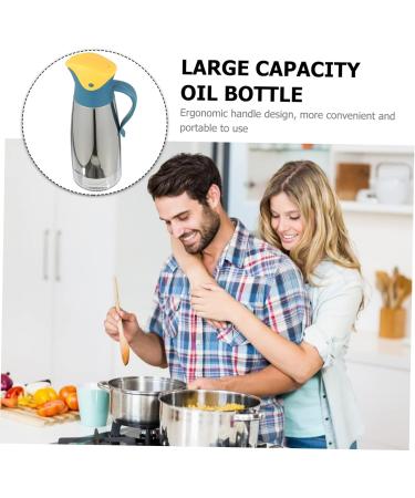 Milisten 2 Pcs Lecythus Large Capacity Oil Bottle Metal Oil Bottle Car Stickers Automatic Oil Bottle Soy Sauce Pot Metal Oil Cruet Olive Oil Condiment Oil Bottle Oil Rack Barbecue Glass 9X9CMx2pcs Yellowx2pcs - Buy Online on GoSupps.com