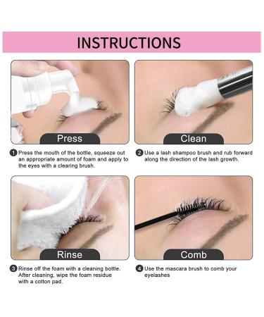 Eyelash Extension Cleanser | Foaming Lash Shampoo & Cleaning Solution for Extensions | Buy Now for International Shipping - Buy Online on GoSupps.com