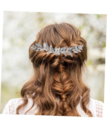 Ipetboom Hair Combs for Wedding Hairstyles Retro Hair Combs Goddess Headpiece Bridal Hair Clip Silver Leaf Hair Comb Wedding Hair Clip Tiara Hair Accessories Bride European and American - Buy Online on GoSupps.com