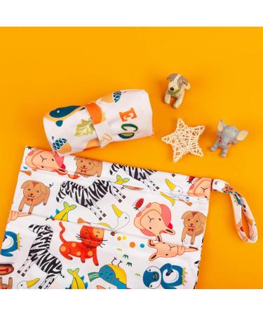 ALVABABY 2pcs Waterproof Reusable Baby Cloth Nappy Wet Dry Bags with Two Zippered Pockets - Ideal for Travel, Beach, Pool, Gym - LZ0708-UK Lz0708 2PCS - Buy Online on GoSupps.com