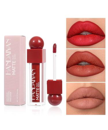 Nude Matte Liquid Lipstick | Waterproof Long Lasting Brown Red Lip Stain | Natural Crayon Lip Makeup - Shop Now - Buy Online on GoSupps.com
