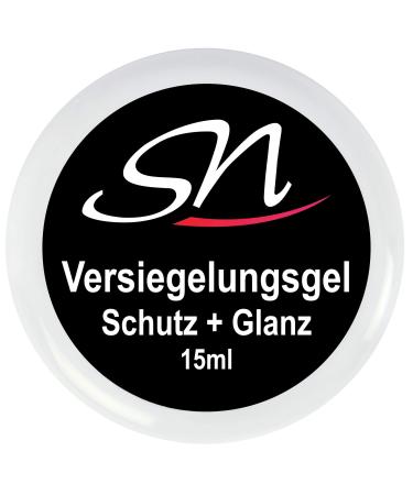 SN nail design sealing gel for gel nails and acrylic nails UV gel sealer gel clear 15ml 15 ml (1 pack)