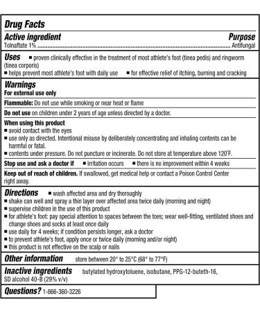 Buy Generic Tnactin Athlete's Foot Anti-Fungal Liquid Spray 5.3 oz (Pack of 3) - Fast International Shipping - Buy Online on GoSupps.com