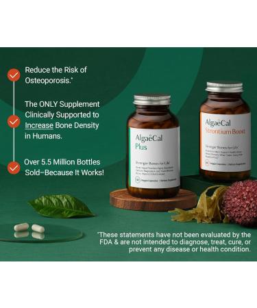 ALGAECAL Bone Builder & Collagen Bundle Clinically-Supported Collagen with Verisol Fortibone Fortigel + Plant-Based Calcium Strontium D3 K2 Magnesium & 16 Nutrients for Beauty & Bone Health - Buy Online on GoSupps.com