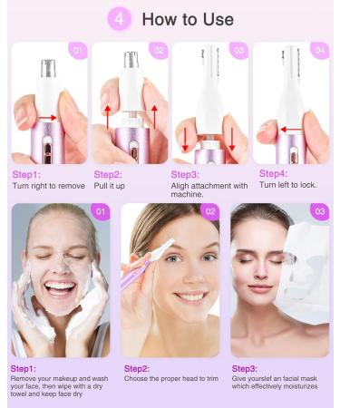 UTOTEBAG 3 in 1 Rechargeable Nose Hair Trimmer for Women - Painless Ear Eyebrow & Body Hair Removal Tool - Buy Online on GoSupps.com