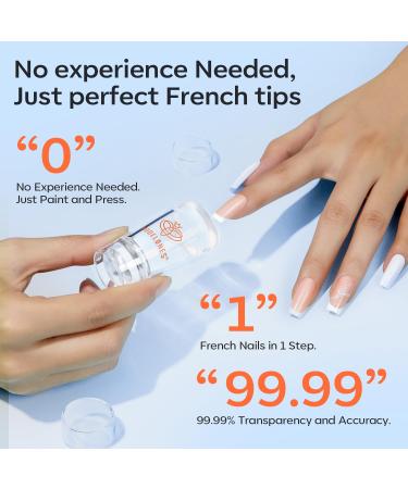 Modelones French Tip Tool Set - 6 Pcs Nail Stamp Kit for DIY French Manicure | Gel & Acrylic Nail Accessories - Buy Online on GoSupps.com