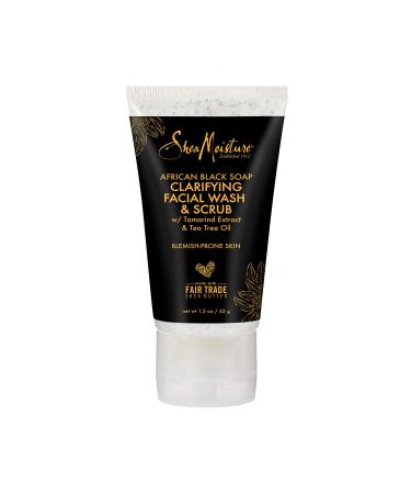 SheaMoisture African Black Soap Clarifying Facial Wash & Scrub 1.5 oz (43 g)