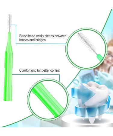 250 Piece Interdental Brush Set for Dental Hygiene - Teeth Cleaning Tool with Tooth Floss, Flossing Heads, and Dental Picks in Bright Colors - Buy Online on GoSupps.com