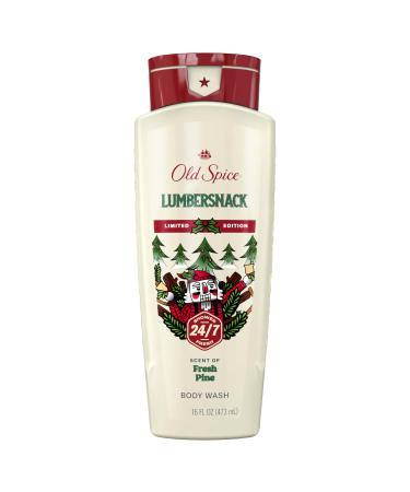 Old Spice Body Wash for Men, Holidudes Holiday Edition, 24/7 Holiday Freshness, Lasting Scent and Rich Lather, Stocking Stuffer, Lumbersnack with Fresh Pine Scent, 16 oz Lumbersnack with Fresh Pine 16 Fl Oz (Pack of 1)