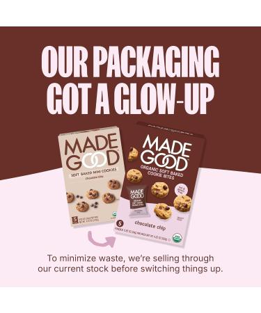 MadeGood Soft Baked Chocolate Chip Mini Cookies - Gluten-Free, Safe For School Snacks | 30 Count - Buy Online on GoSupps.com
