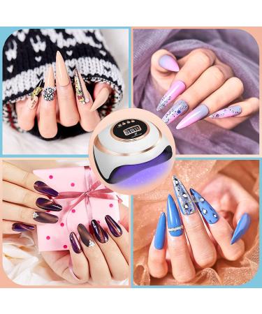 180W Professional UV Nail Lamp with 57pcs Lamp Beads | Fast Curing Nail Dryer | 4 Timers Gel Nail Light | for Gel Nail Polish Kit | Home Salon Nail Art Tools - Buy Online on GoSupps.com