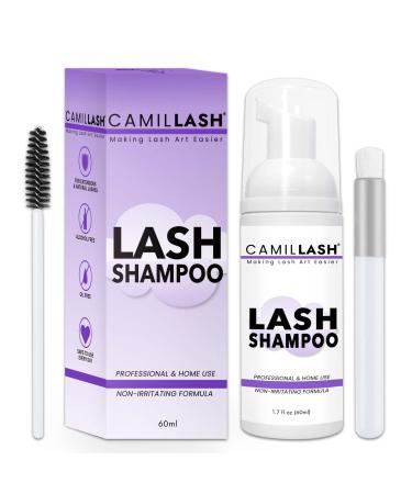 Lash Cleanser For Extensions Eyelash Wash Shampoo Kit Remover With Bath Brush Oil & Sulfate Free Rose Extract For Salon and Home Use(60ml) 1 Count (Pack of 1) - Buy Online on GoSupps.com