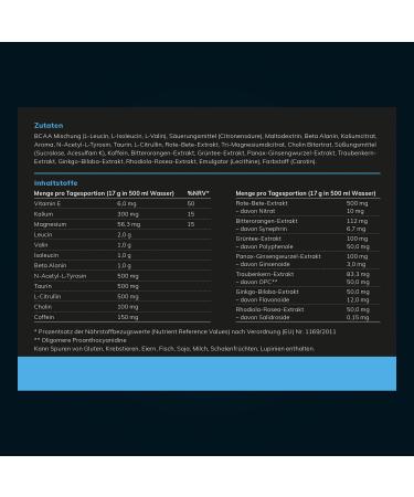 Perform Power-on Focus & Fight 500g | Pre-Workout Booster | Fitness & Training Supplement | Made in Germany - International Shipping Available - Buy Online on GoSupps.com