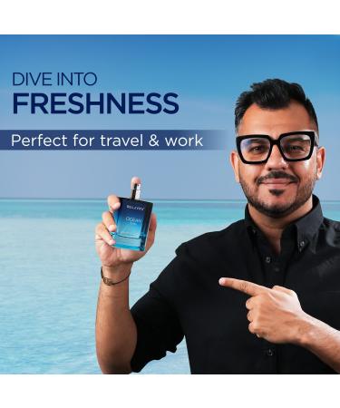 Luxury Men Ocean Aquatic Eau De Parfum With Marine Orchid & Musk|Long Lasting Fresh Citrusy & Woody Edp Fragrance Scent Liquid Perfume 100 Ml - Buy Online on GoSupps.com