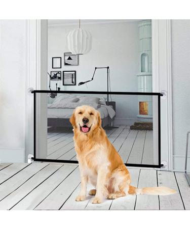 Portable Foldable Mesh Pet & Baby Safety Gate - 70.9x28.3 - Indoor/Outdoor Use - Install Anywhere - Black - Buy Online on GoSupps.com