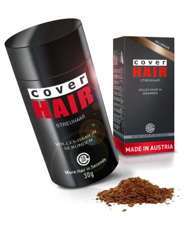Cover Hair - Premium stray hair 30G |Pour hair for hair sealing and stake cathination |Authentic look in for men and women |100% natural light brown 30g