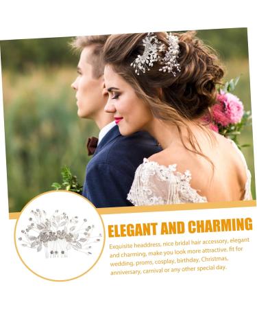 SKISUNO Bridal Hair Comb Hair Comb Bridal Headdress Hair Comb for Bride Elegant Hair Comb Bridal Side Comb Bride Hair Ornament Bride Wedding Decor Bridal Insert Comb Wedding Bride Comb - Buy Online on GoSupps.com