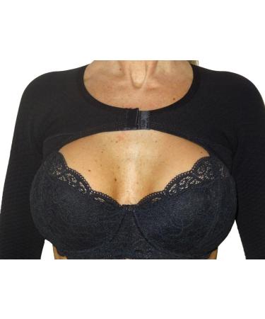 CzSalus Flat Knit High Compression Mini Top & Massaging Arm Sleeves for Lipedema & Lymphedema - Black Small-Medium - Buy Online on GoSupps.com