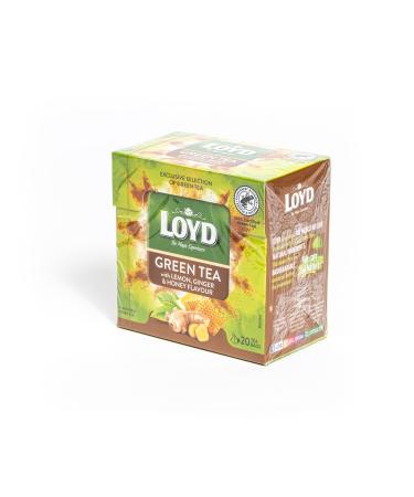 Loyd Green Tea with Lemon & Ginger 40g (Pack of 2)