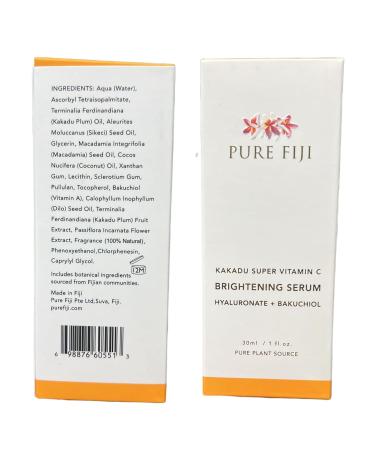 Pure Fiji Vitamin C Face Serum with Bakuchiol - Brightening Anti-Aging & Natural | Reduce Dark Spots & Wrinkles - 1 Fl. Oz - Buy Online on GoSupps.com