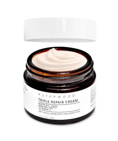 Matrixyl 3000 Argireline Peptide Vitamin C Cream - Triple Repair Moisturizing Cream - with Hyaluronic Acid - Anti-Aging Night Cream for Women - Hydrating for Dry Skin - 1.7 oz 1.7 Fl Oz (Pack of 1)