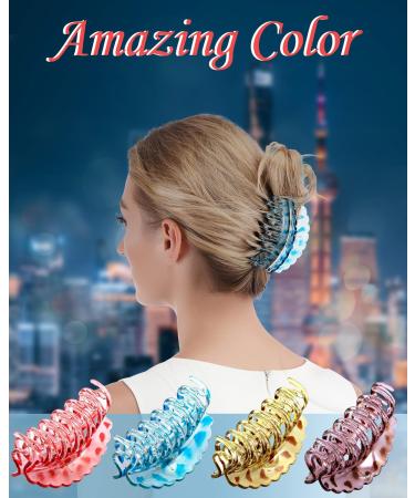 Fiyace Double Hold Hair Clips - 3.15 Inch Double Claw Clips for Thick or Thin Hair - 4PCS Set for Any Hairstyle - Buy Online on GoSupps.com