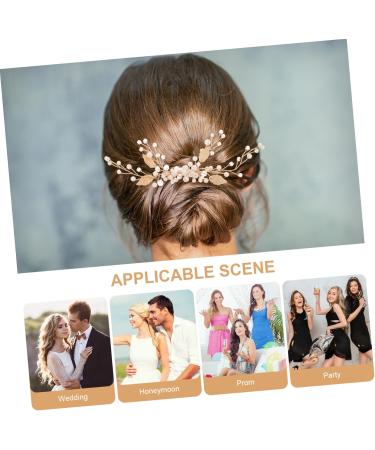 headgear hair accessories for women bridal pearl hair accessories decorative hair combs for women wedding pearl delicate wedding headpiece manual prom hair comb hair accessories - Buy Online on GoSupps.com