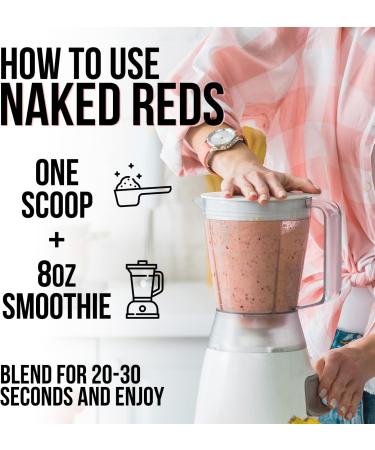 NAKED Reds Superfood Powder - Healthy Energizing Polyphenol Fruit Powder Mix No Fillers No Additives Vegan Non-GMO Gluten Free - 28 Servings - Buy Online on GoSupps.com