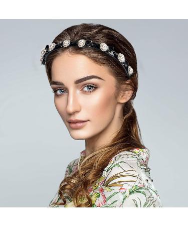ZZXLLRO Braided Hair Accessories Set - Headbands, Hair Clips, Clover Pearl Bands, Rhinestone Barrettes for Women and Girls - Buy Online on GoSupps.com