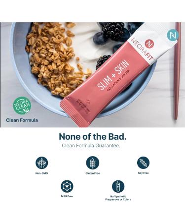 NeoraFit - Slim + Skin Collagen Powder with Marine Collagen Hyaluronic Acid & MCTs Supports Skin Hydration Hair & Nail Appearance Focus & Wellness - 30 Packets - Buy Online on GoSupps.com