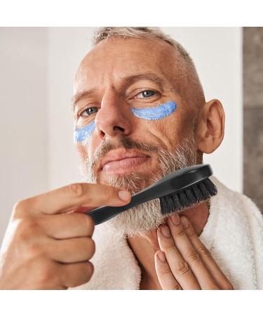 AIBYKS Portable Beard Brush - Wild Boar Bristles & Natural Beech Wood Handle | Perfect for Combing Cleaning Dirt & Dead Skin - Buy Online on GoSupps.com