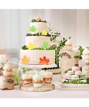 Pack of 110 Edible Maple Leaf Cupcake Toppers Maple Leaf Cake Decoration Cupcake Toppers Autumn Leaves Muffin Decoration for Thanksgiving Baby Shower Kids Birthday Party Cake Decorations 110pcs Multi Colour - Buy Online on GoSupps.com