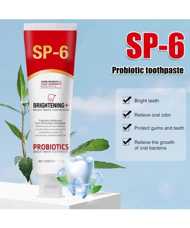 Sp-6 Toothpaste Sp-6 Whitening Toothpaste for Oral Care Bright White Toothpaste with Probiotics Fresh Breath Deep Cleaning Care Toothpaste - Buy Online on GoSupps.com
