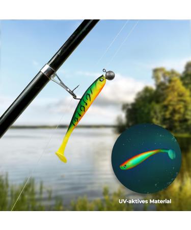 Amzfishing Angry Tom 6-Piece 13cm Rubber Fish Set | Best Rubber Bait for Pike Zander & Predatory Fishing | International Shipping Available - Buy Online on GoSupps.com
