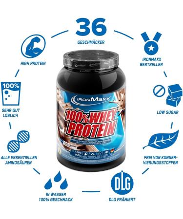 Ironmaxx 100% Whey Protein Powder - Chocolate & Cookies 900g | Water-Soluble Low Sugar Delicious Flavors | International Shipping Available - Buy Online on GoSupps.com