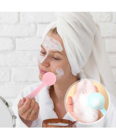 Amabro Silicone Manual Facial Cleansing Brush Skin Friendly Face Cleaning Scrubber Silicone Face Scrubber Exfoliating Brush for Exfoliating Massaging Remove Blackheads Makeup Skincare Removal - Buy Online on GoSupps.com