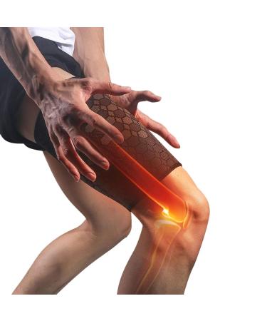 YIKANGHENG Thigh Brace Belt | High Elastic Compression Sleeve for Men & Women | Ideal for Running Sports & Exercise (Large - Buy Online on GoSupps.com