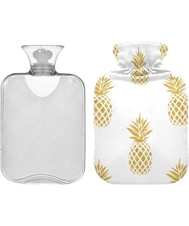 Hot Water Bottle with Pineapple Cover - 2L Pain Relief & Menstrual Cramps Heating Bag | Buy Internationally - Buy Online on GoSupps.com