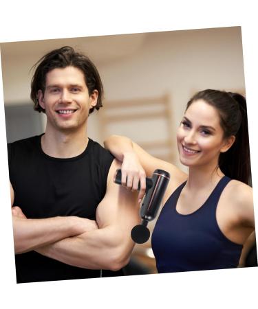 Gririw Portable Fascia Gun - Muscle Relaxation & Percussion Massage Tool for Fitness | USB Accessories Compact 14x14x4.3cm Black - Buy Online on GoSupps.com