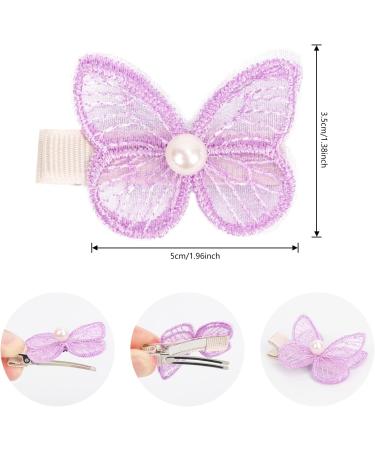 Arqumi Butterfly Hair Clips - 8PCS Colorful Double-Layer Clips for Girls, Teens, and Women - Buy Online on GoSupps.com