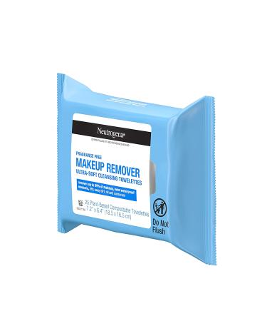 Neutrogena Fragrance-Free Makeup Remover Face Wipes - Gentle Daily Cleansing Towelettes for Waterproof Makeup - 25 ct Pack - Alcohol & Fragrance Free - 100% Plant-Based Fibers - Buy Online on GoSupps.com